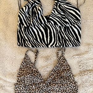 Zara animal print tops selling both together